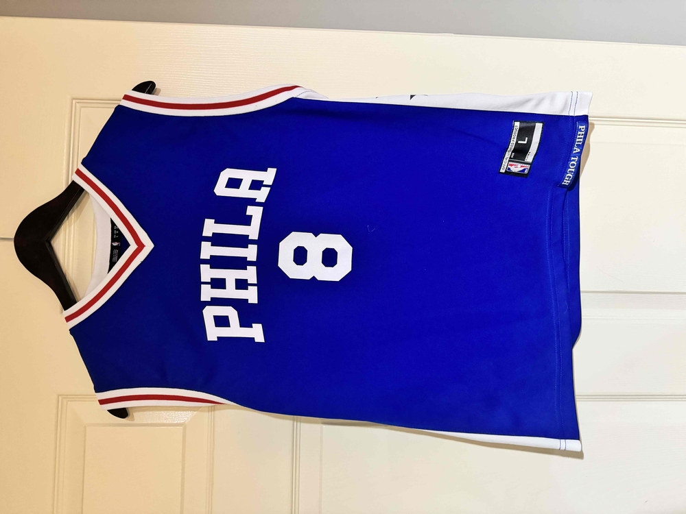 NBA Philadelphia 76ers Okafor Retro Basketball Shirt Jersey Blue Size L